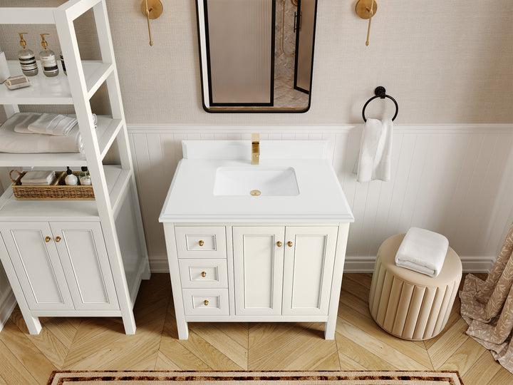 Nashville 36 in. W x 22 in. D Center Sink Bathroom Vanity - photo 36