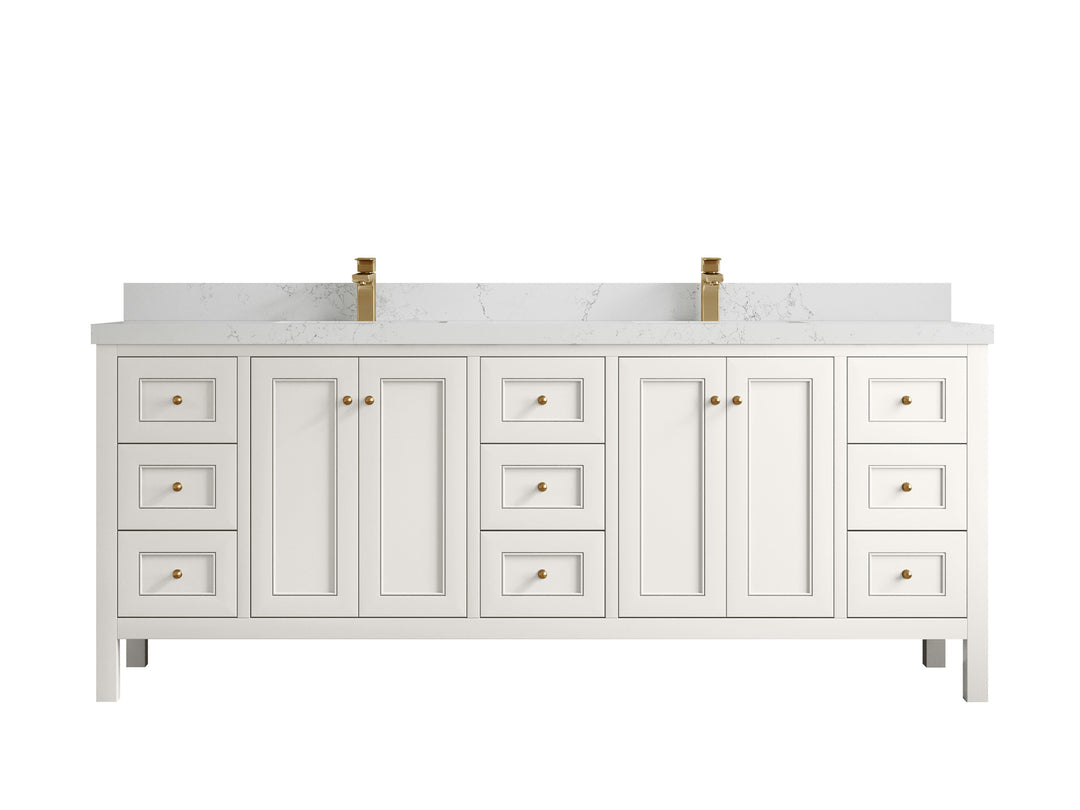 Nashville 84 in W x 22 in D Double Sink Bathroom Vanity