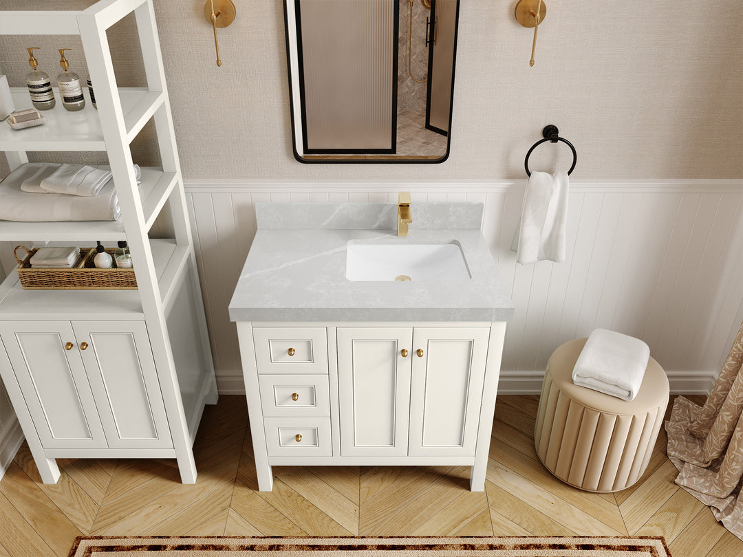 Nashville 36 in. W x 22 in. D Right Offset Sink Bathroom Vanity
