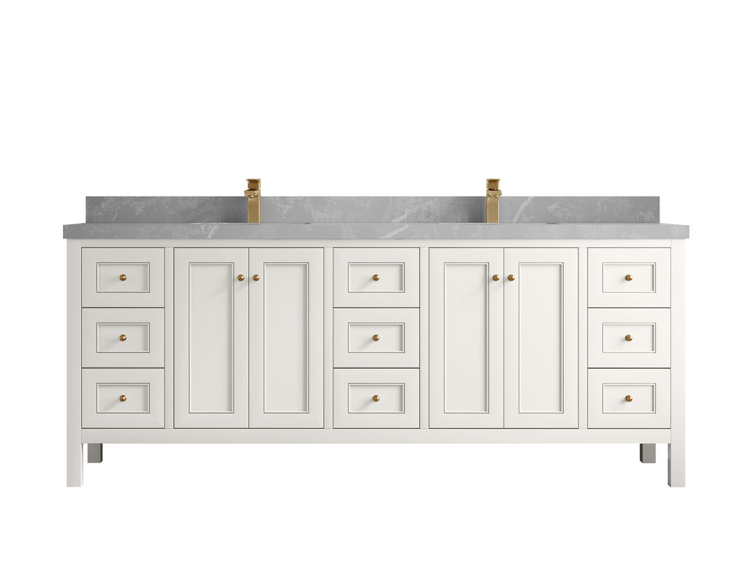Nashville 84 in W x 22 in D Double Sink Bathroom Vanity