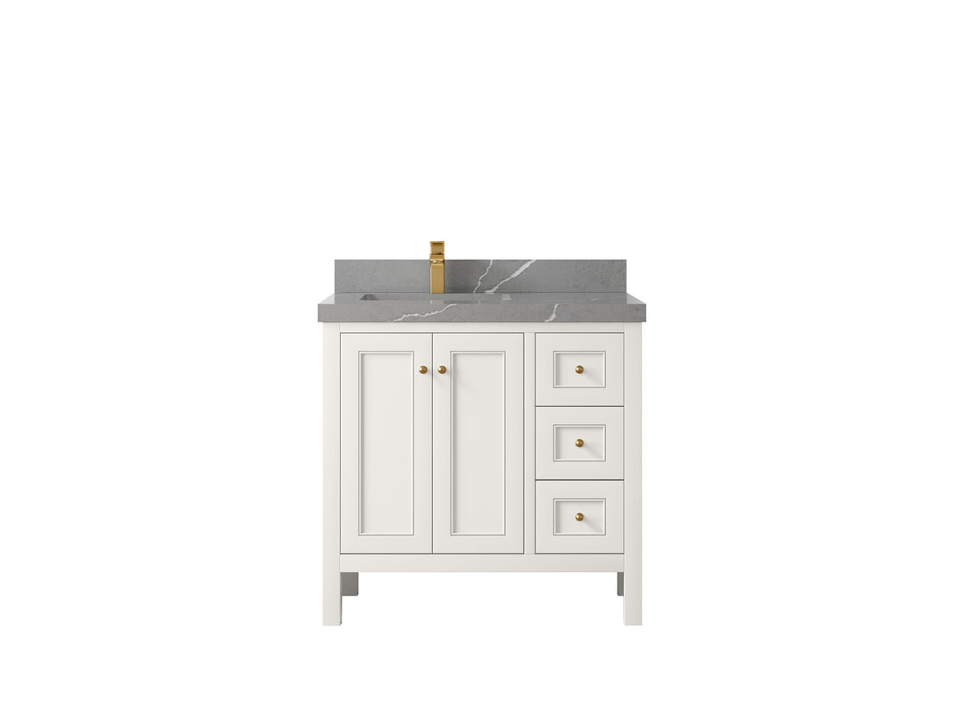 Nashville 36 in. W x 22 in. D Left Offset Sink Bathroom Vanity