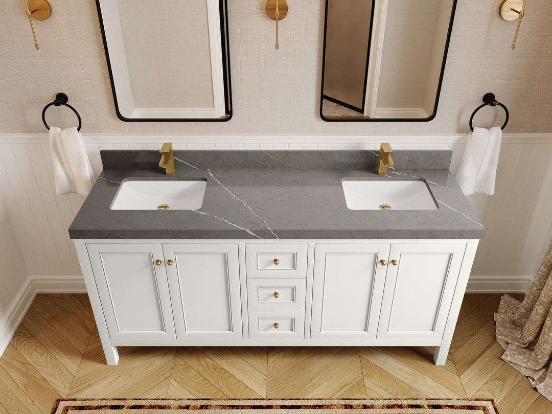 Nashville 72 in. W x 22 in. D Double Sink Bathroom Vanity