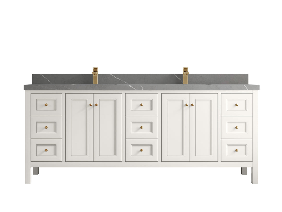 Nashville 84 in W x 22 in D Double Sink Bathroom Vanity