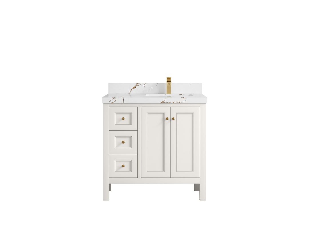 Nashville 36 in. W x 22 in. D Right Offset Sink Bathroom Vanity