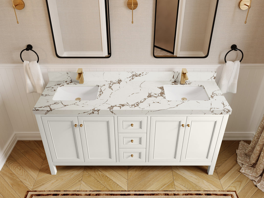 Nashville 72 in. W x 22 in. D Double Sink Bathroom Vanity