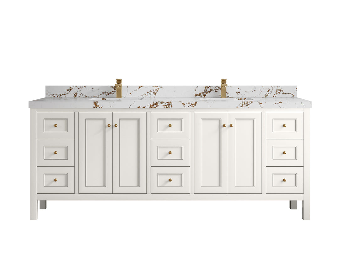 Nashville 84 in W x 22 in D Double Sink Bathroom Vanity