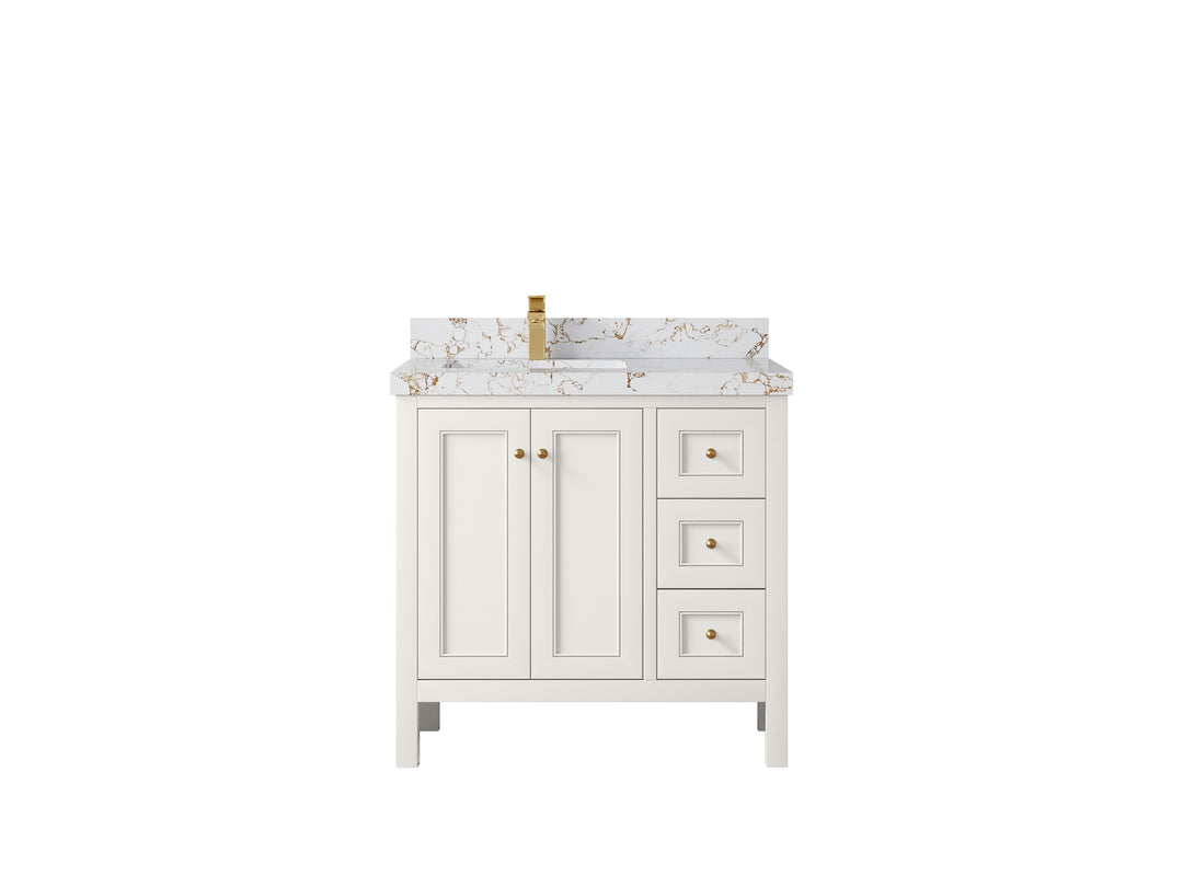 Nashville 36 in. W x 22 in. D Left Offset Sink Bathroom Vanity