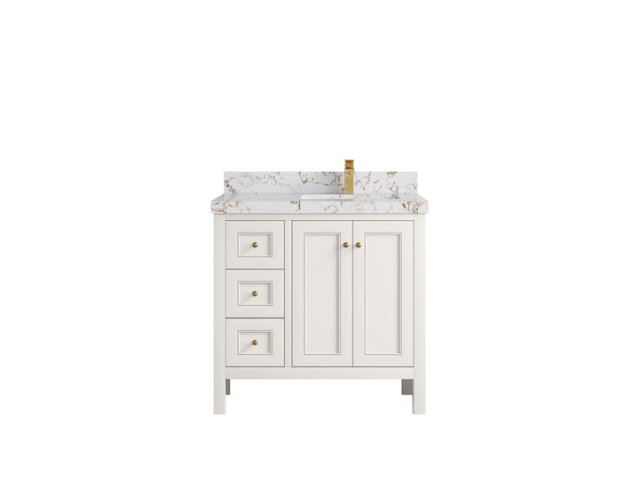Nashville 36 in. W x 22 in. D Right Offset Sink Bathroom Vanity - photo 21