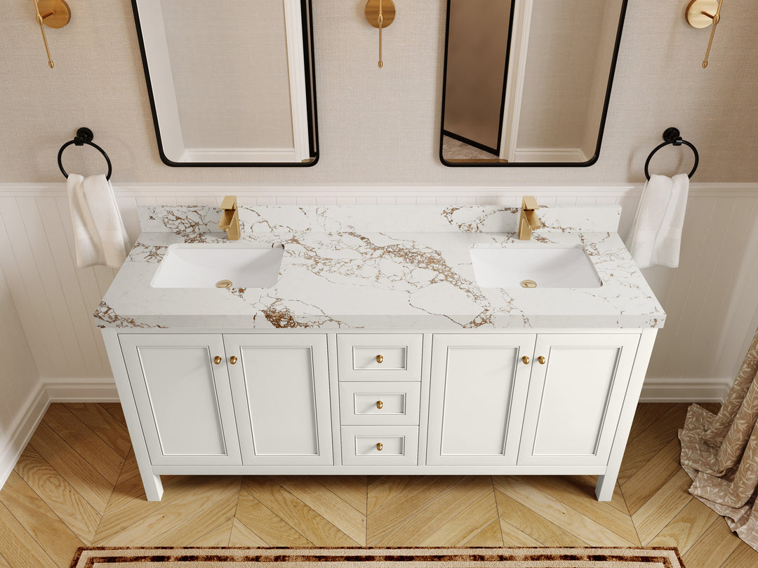 Nashville 72 in. W x 22 in. D Double Sink Bathroom Vanity