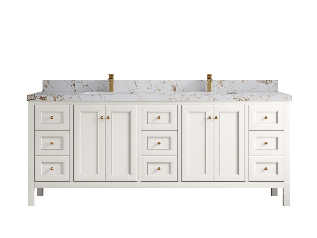 Nashville 84 in W x 22 in D Double Sink Bathroom Vanity