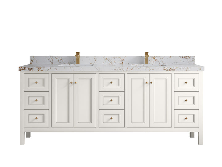 Nashville 84 in W x 22 in D Double Sink Bathroom Vanity - photo 46