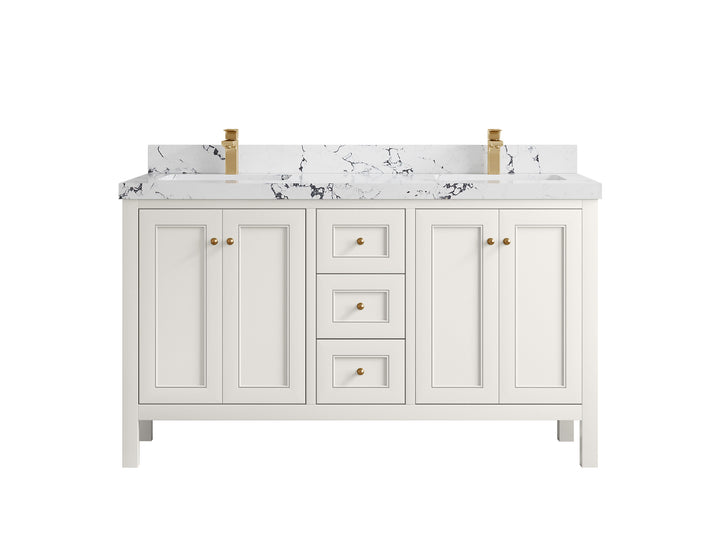 Nashville 60 in. W x 22 in. D Double Sink Bathroom Vanity - photo 49