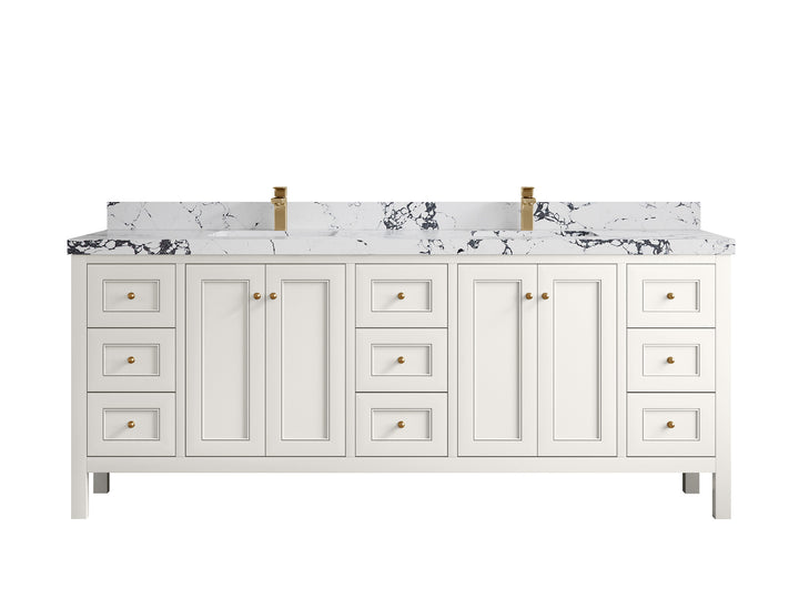 Nashville 84 in W x 22 in D Double Sink Bathroom Vanity - photo 48