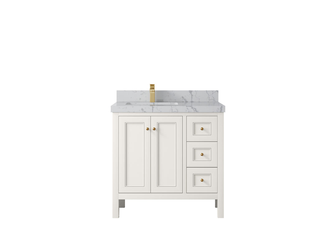 Nashville 36 in. W x 22 in. D Left Offset Sink Bathroom Vanity