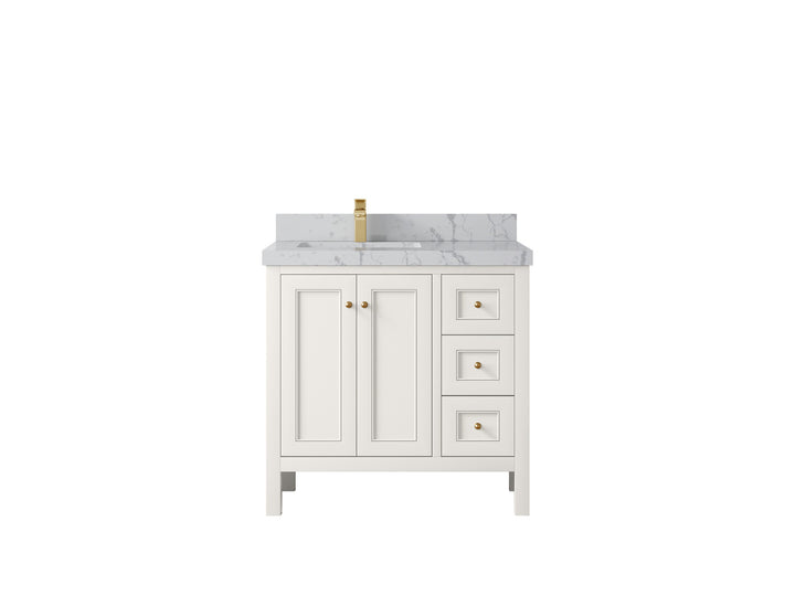 Nashville 36 in. W x 22 in. D Left Offset Sink Bathroom Vanity - photo 13
