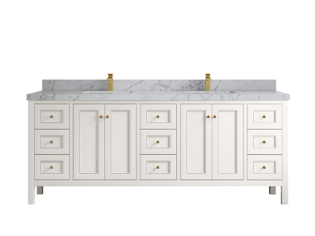 Nashville 84 in W x 22 in D Double Sink Bathroom Vanity
