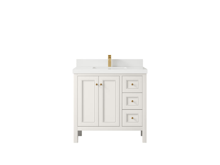 Nashville 36 in. W x 22 in. D Center Sink Bathroom Vanity - photo 15