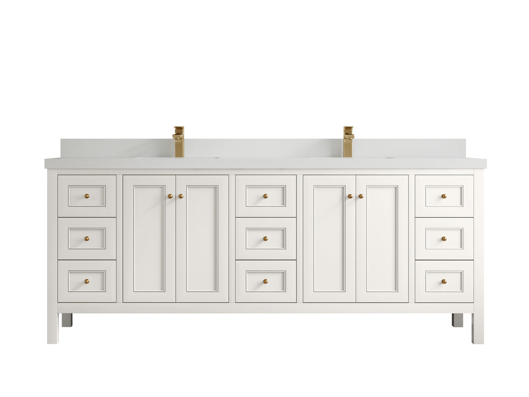 Nashville 84 in W x 22 in D Double Sink Bathroom Vanity