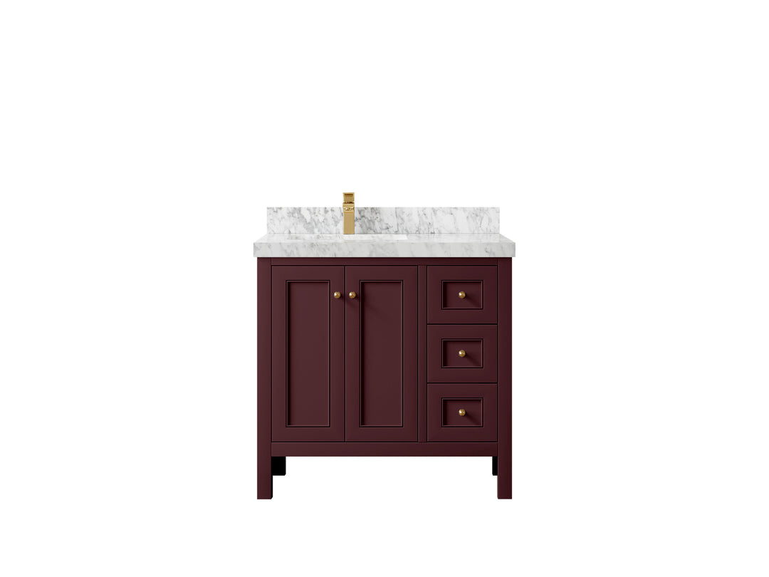 Nashville 36 in. W x 22 in. D Left Offset Sink Bathroom Vanity