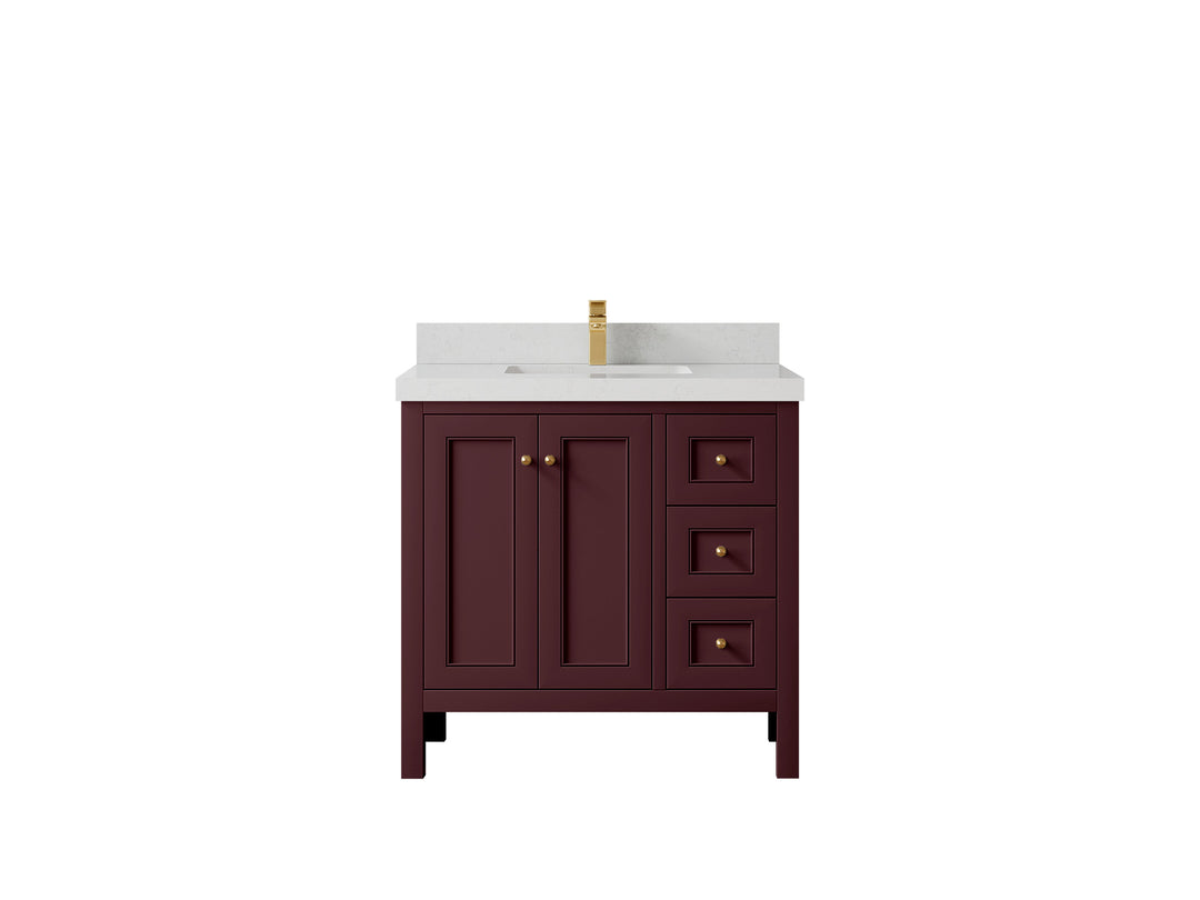 Nashville 36 in. W x 22 in. D Center Sink Bathroom Vanity
