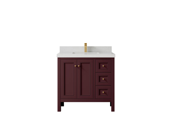 Nashville 36 in. W x 22 in. D Center Sink Bathroom Vanity - photo 24