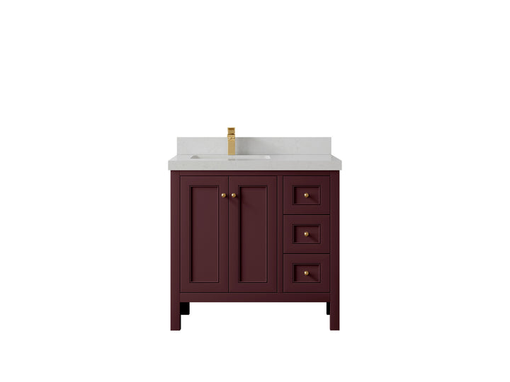 Nashville 36 in. W x 22 in. D Left Offset Sink Bathroom Vanity - photo 14