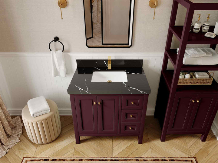 Nashville 36 in. W x 22 in. D Center Sink Bathroom Vanity - photo 33