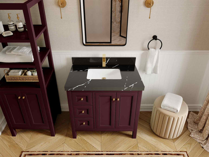 Nashville 36 in. W x 22 in. D Center Sink Bathroom Vanity - photo 23