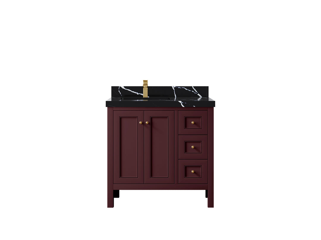 Nashville 36 in. W x 22 in. D Left Offset Sink Bathroom Vanity