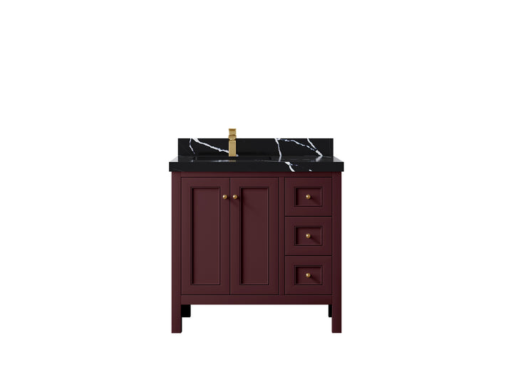 Nashville 36 in. W x 22 in. D Left Offset Sink Bathroom Vanity - photo 30