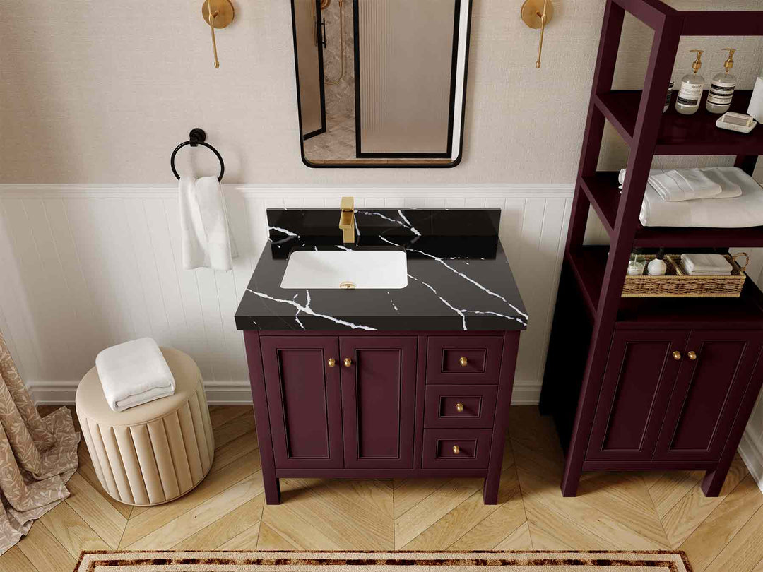 Nashville 36 in. W x 22 in. D Left Offset Sink Bathroom Vanity