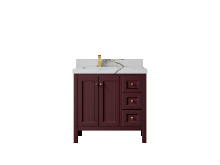 Nashville 36 in. W x 22 in. D Left Offset Sink Bathroom Vanity - photo 32