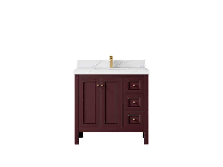 Nashville 36 in. W x 22 in. D Center Sink Bathroom Vanity - photo 32