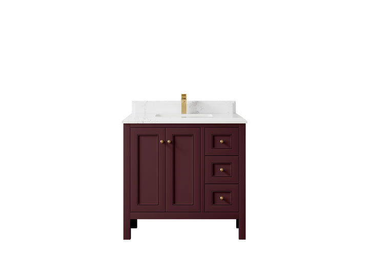 Nashville 36 in. W x 22 in. D Center Sink Bathroom Vanity - photo 42