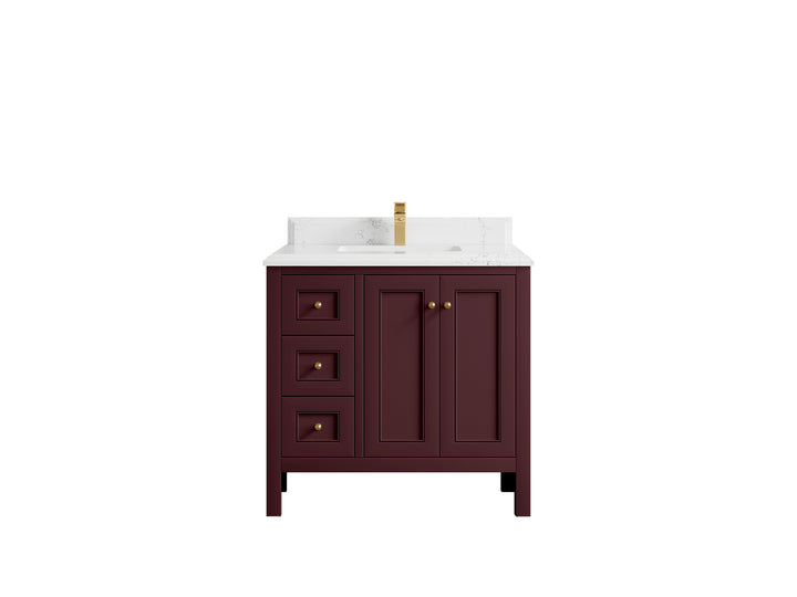 Nashville 36 in. W x 22 in. D Center Sink Bathroom Vanity - photo 30