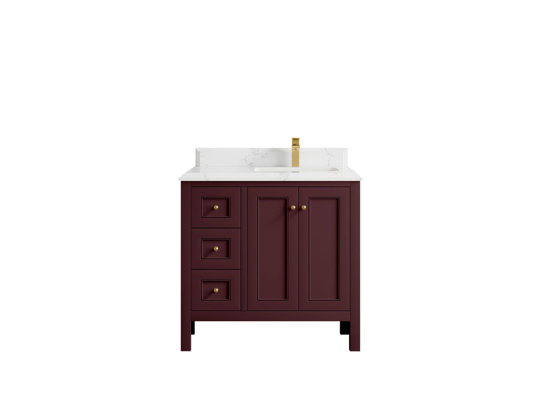 Nashville 36 in. W x 22 in D Right Offset Sink Bathroom Vanity
