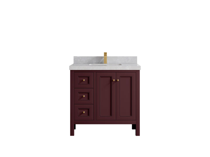 Nashville 36 in. W x 22 in. D Center Sink Bathroom Vanity - photo 36