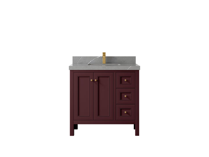 Nashville 36 in. W x 22 in. D Center Sink Bathroom Vanity - photo 28