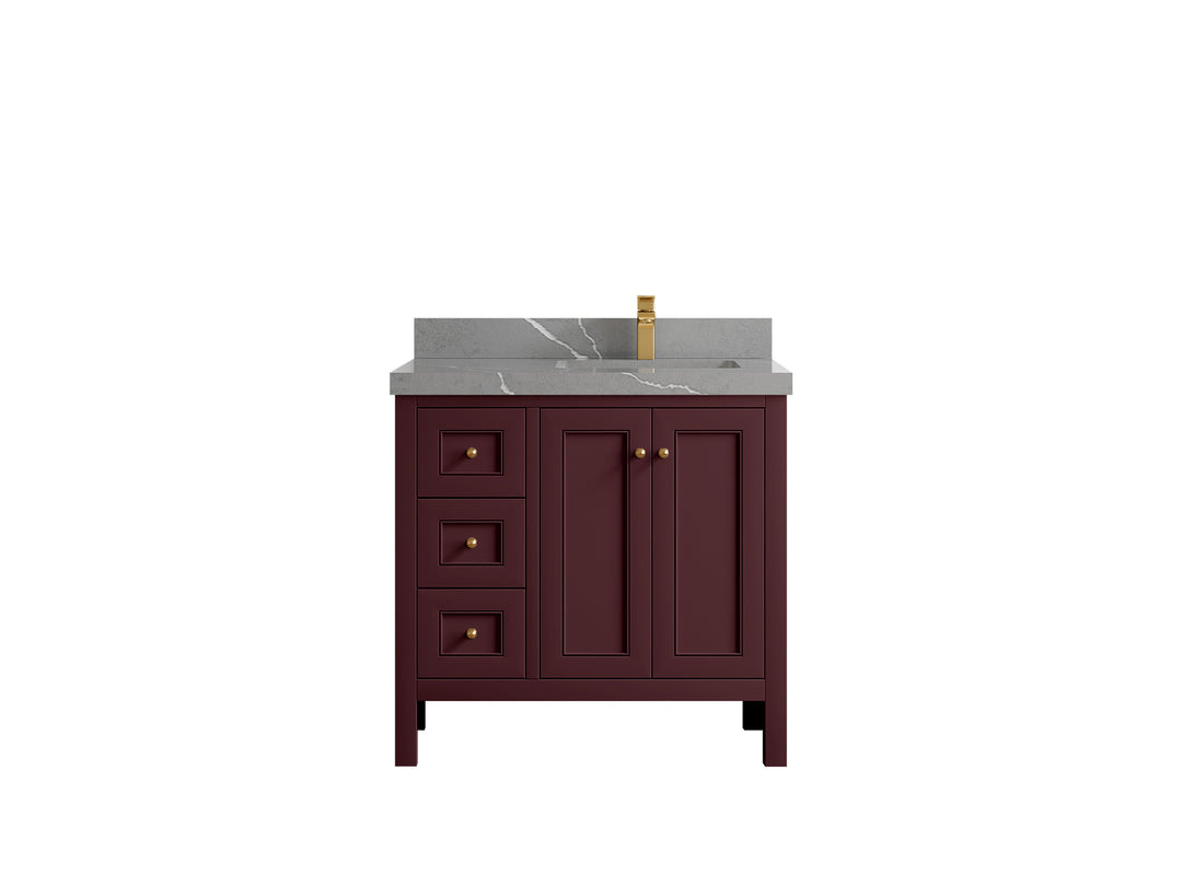 Nashville 36 in. W x 22 in D Right Offset Sink Bathroom Vanity