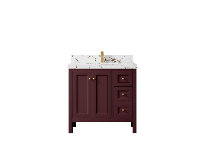 Nashville 36 in. W x 22 in. D Center Sink Bathroom Vanity - photo 44
