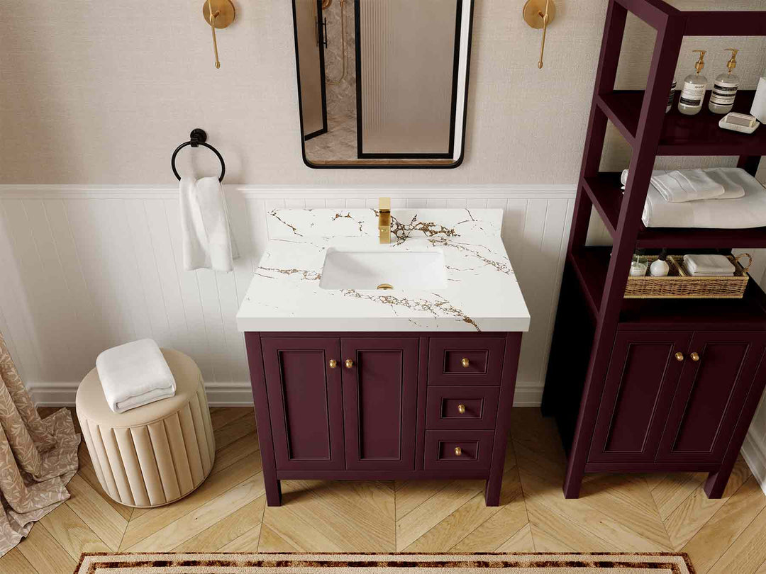 Nashville 36 in. W x 22 in. D Center Sink Bathroom Vanity