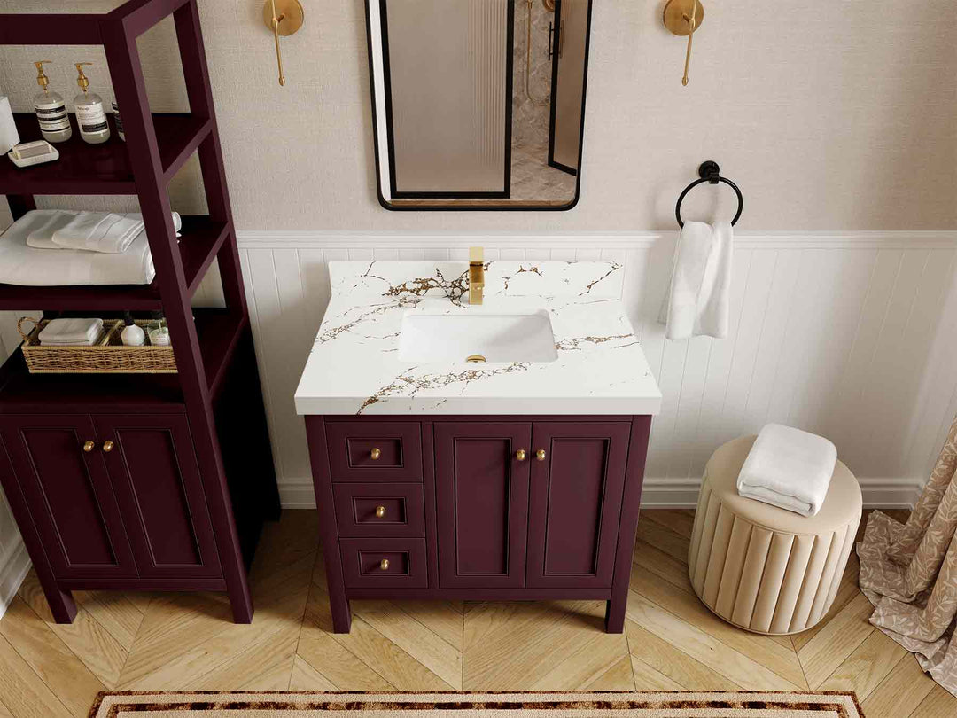 Nashville 36 in. W x 22 in. D Center Sink Bathroom Vanity