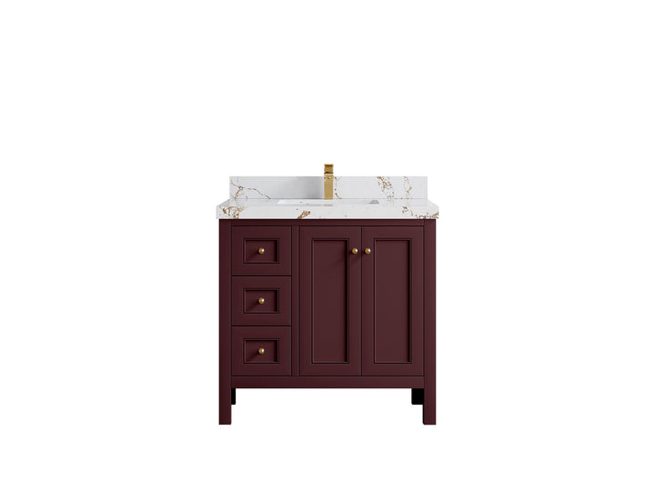 Nashville 36 in. W x 22 in. D Center Sink Bathroom Vanity - photo 42