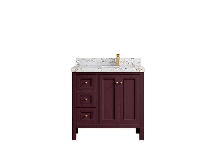 Nashville 36 in. W x 22 in D Right Offset Sink Bathroom Vanity - photo 18