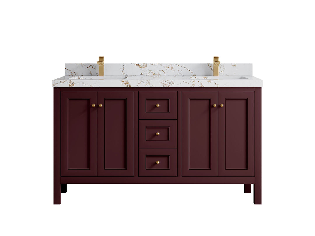 Nashville 60 in. W x 22 in. D Double Sink Bathroom Vanity