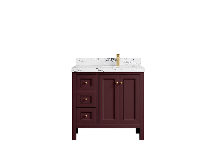 Nashville 36 in. W x 22 in D Right Offset Sink Bathroom Vanity - photo 20