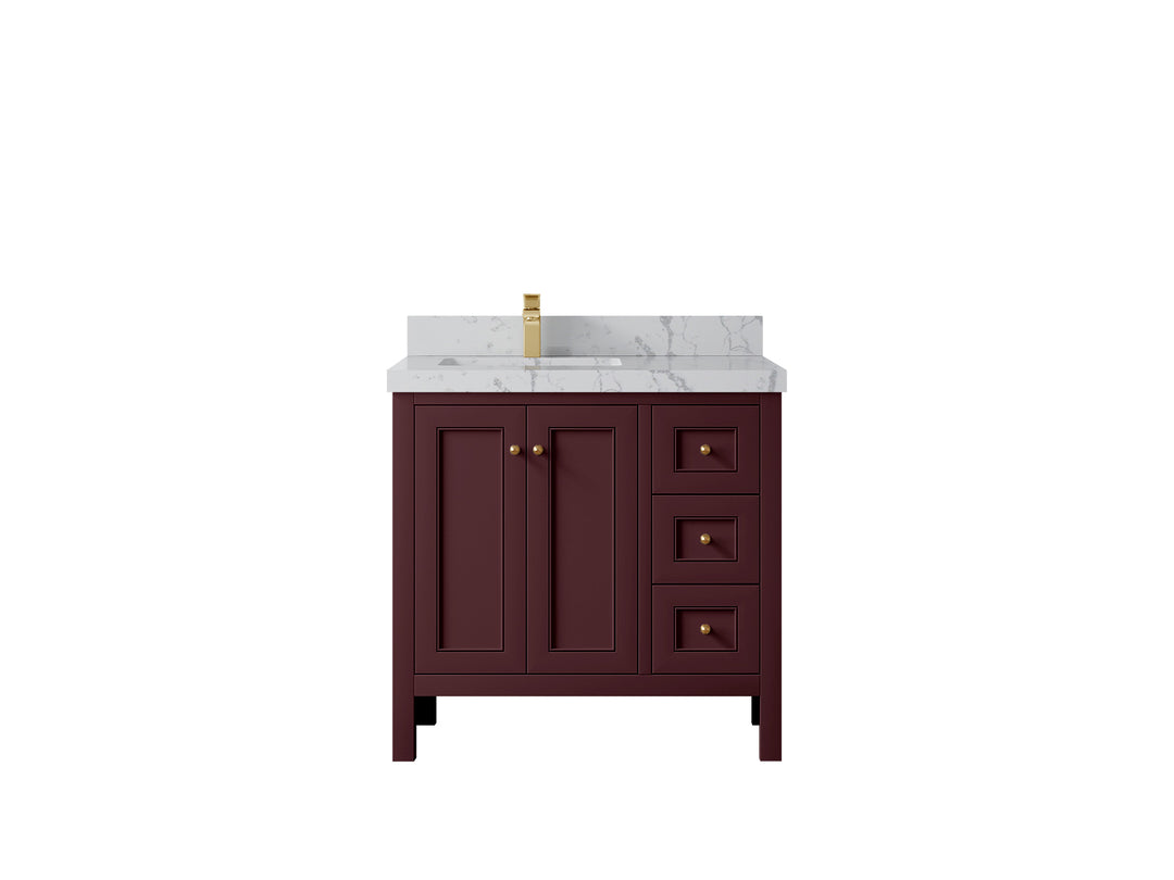 Nashville 36 in. W x 22 in. D Left Offset Sink Bathroom Vanity