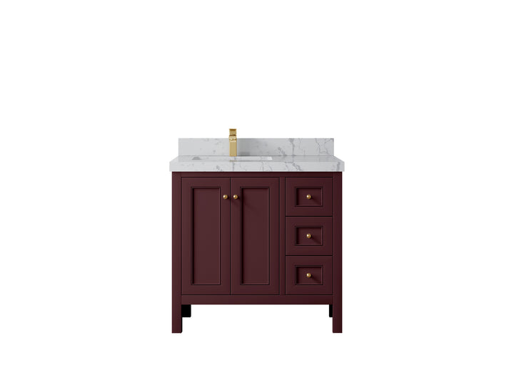 Nashville 36 in. W x 22 in. D Left Offset Sink Bathroom Vanity - photo 28