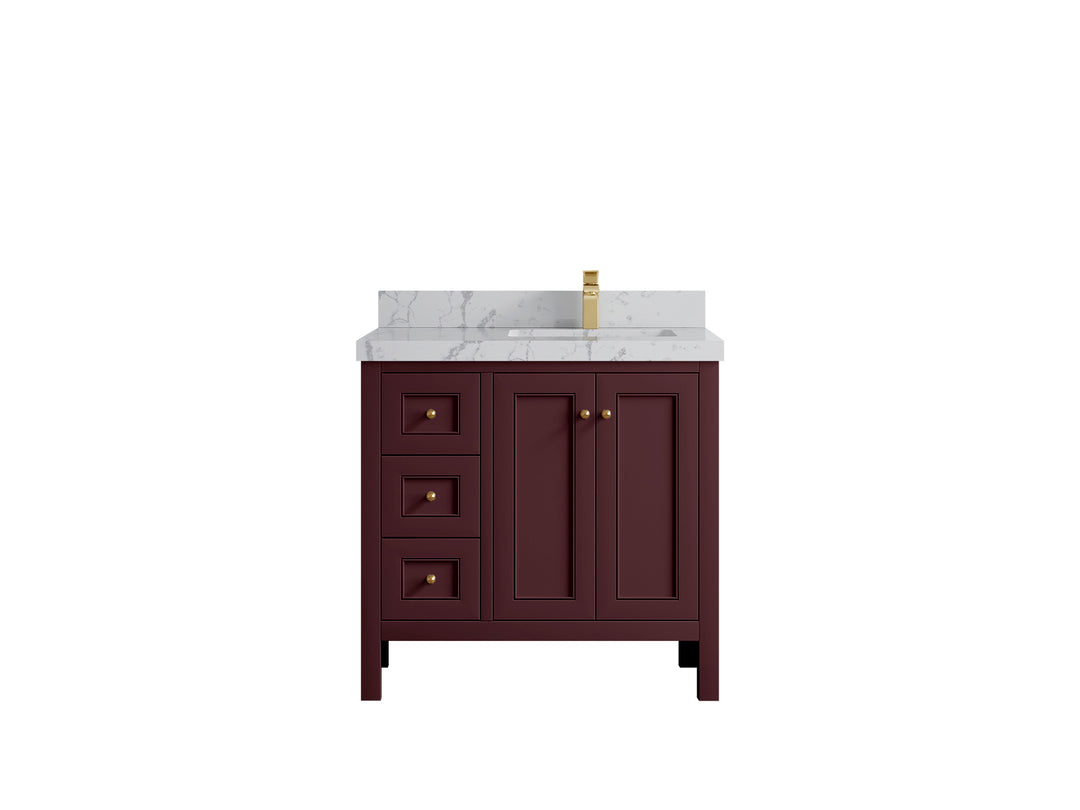 Nashville 36 in. W x 22 in D Right Offset Sink Bathroom Vanity