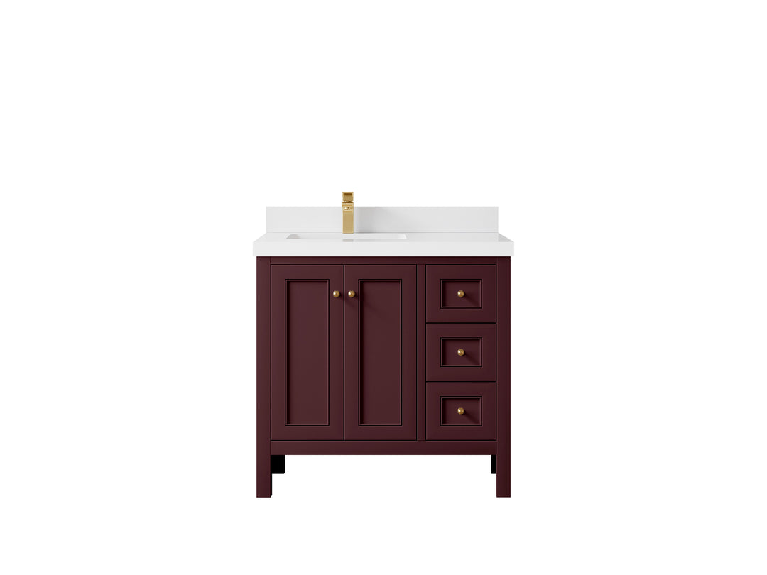Nashville 36 in. W x 22 in. D Left Offset Sink Bathroom Vanity